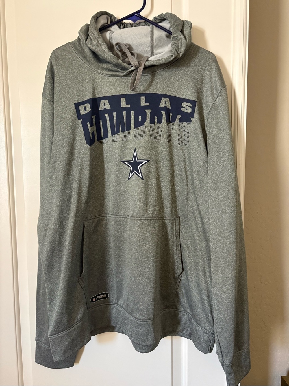 Dallas Cowboys Men's Gray Pullover Hoodie Sweatshirt XXL 🏈🏈🏈